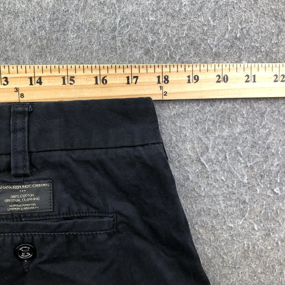 Banana Republic Pants Mens 38x30 Black Chino Straight Gavin Casual Cotton